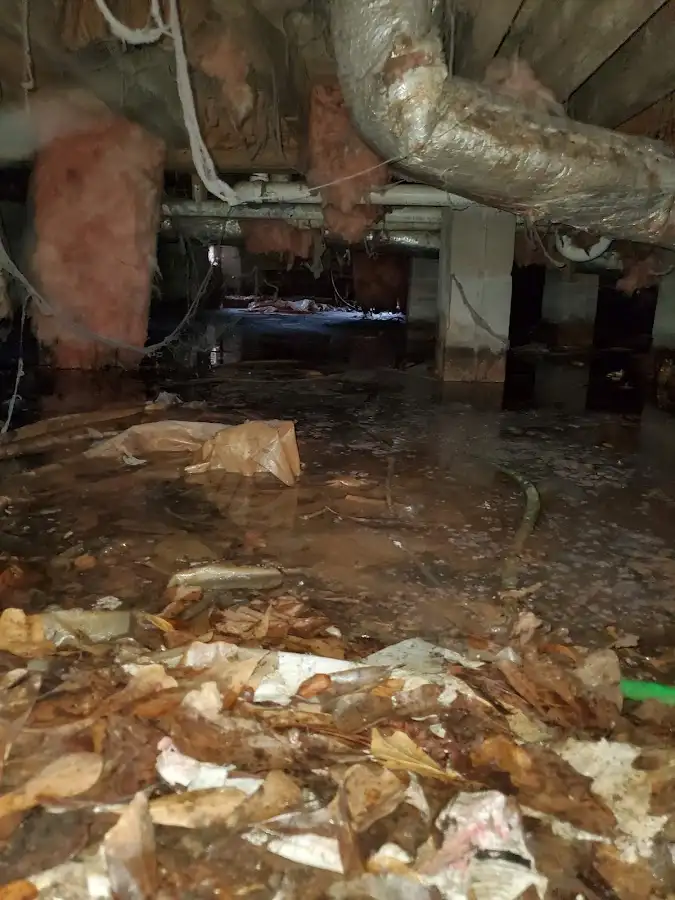 Crawl space flood assessment for Commercial Water Damage Restoration in Solon